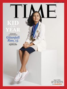 Anjali Rao featured on the cover of TIME Magazine in December 2020
