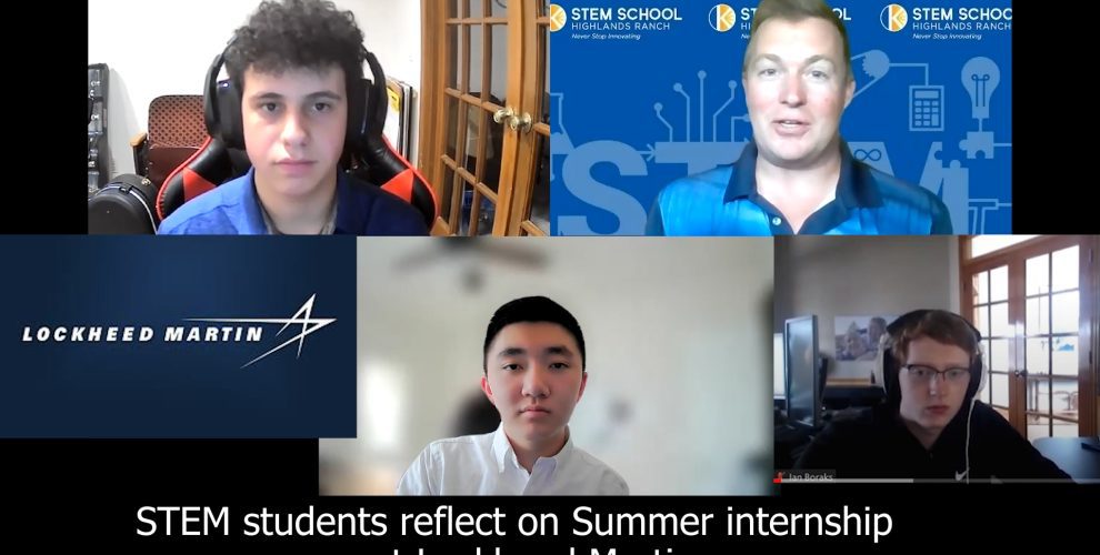 STEM students Aden Betancourt, Aragorn Wang, and Ian Boraks developed an AR-based application during their Summer internship at Lockheed Martin