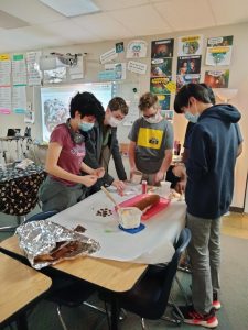 STEM teachers making desserts