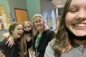 Students selfies with teachers
