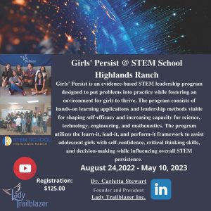 Girls’ Persist at STEM Flier