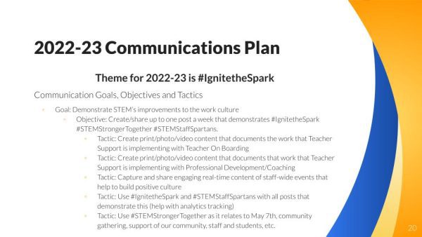 2022-23 Communications Plan - Goal One