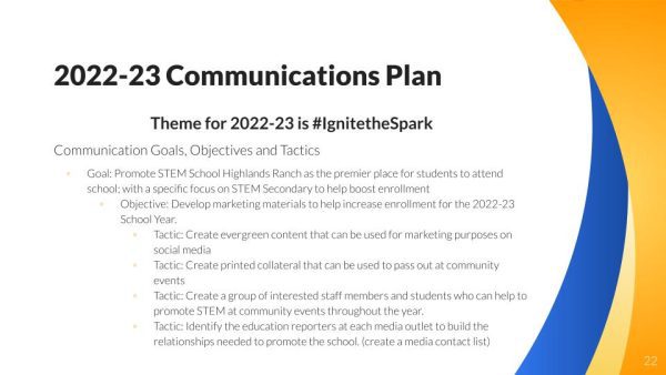 2022-23 Communications Plan - Goal Three