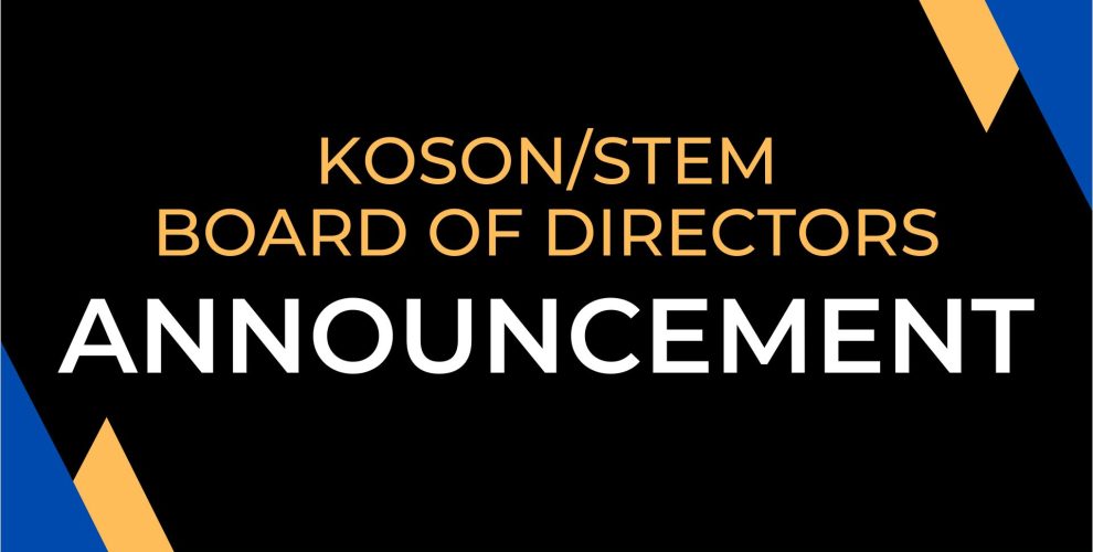 KOSONSTEM Board of Directors Announcement
