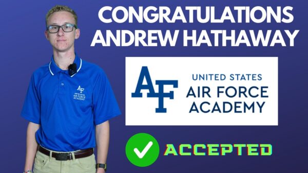 student accepted to air force academy
